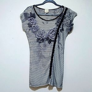 Daytrip Rose And Stripe Print Top